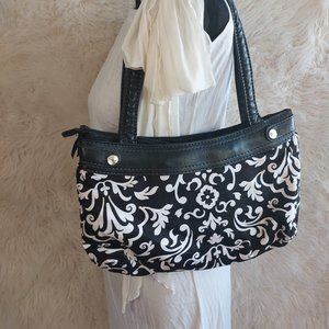 Thirty One Women's Black Canvas Hobo Bag